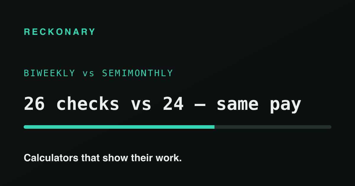 Biweekly vs semimonthly pay: why one check looks smaller