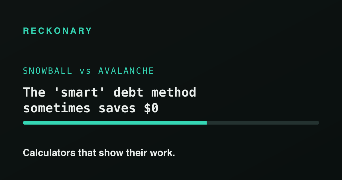 Debt snowball vs avalanche: what does the smart one save?