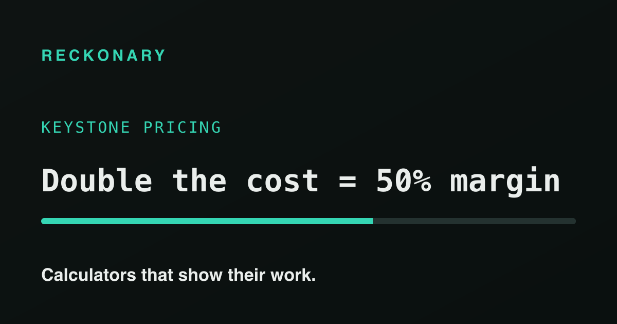 Keystone pricing: doubling the cost keeps half, not all